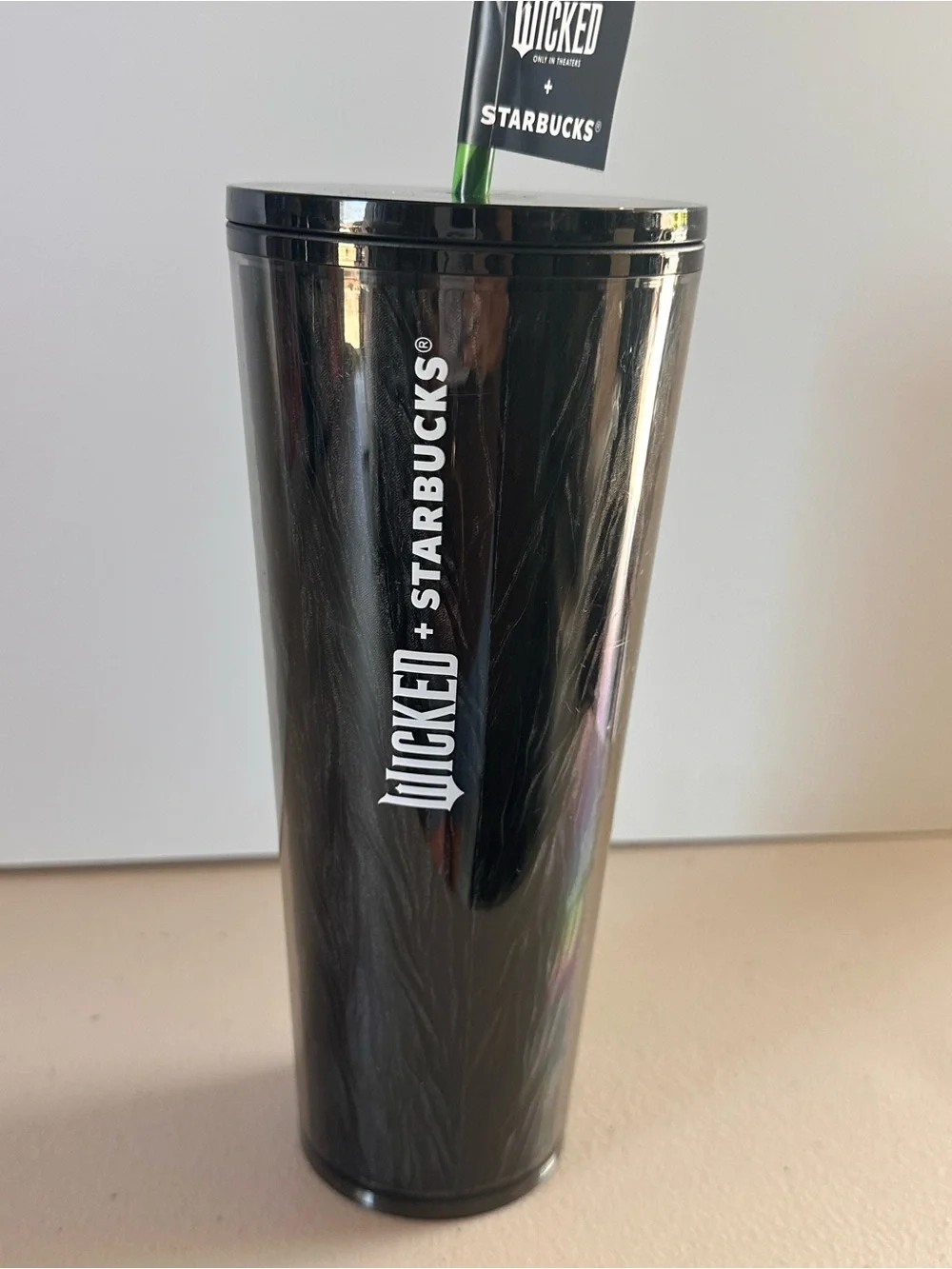 Wicked x Starbucks Glow-In-The-Dark Black Tumbler with Green Accent